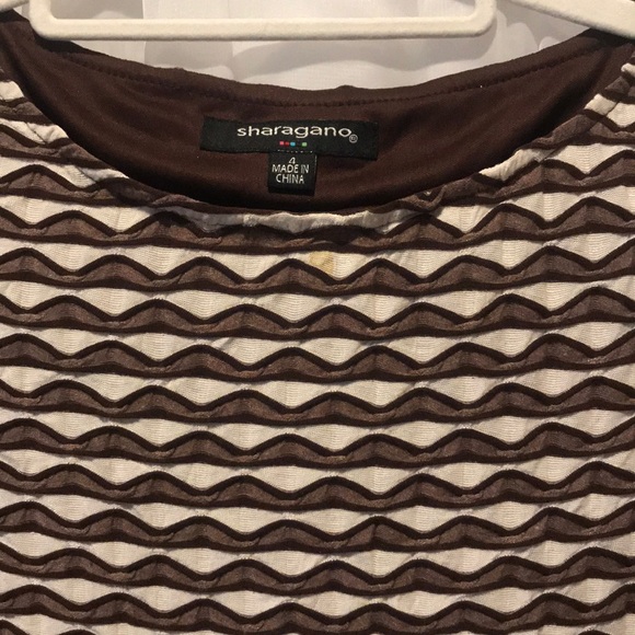 Sharagano Brown Abstract Dress – Size 4 - Picture 4 of 6